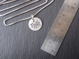 Sterling silver faith over fear necklace - Drake Designs Jewelry