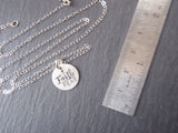 Sterling silver faith over fear necklace - Drake Designs Jewelry