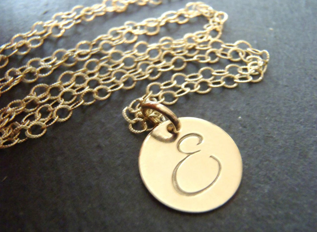 Buy Gold Filled Initial Necklace Letter Necklace Gold Filled