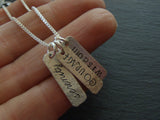 Sterling Silver courage necklace serenity prayer necklace serenity courage wisdom - Drake Designs Jewelry