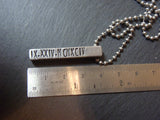 Roman Numeral 3D bar necklace personalized for men or women - Drake Designs Jewelry